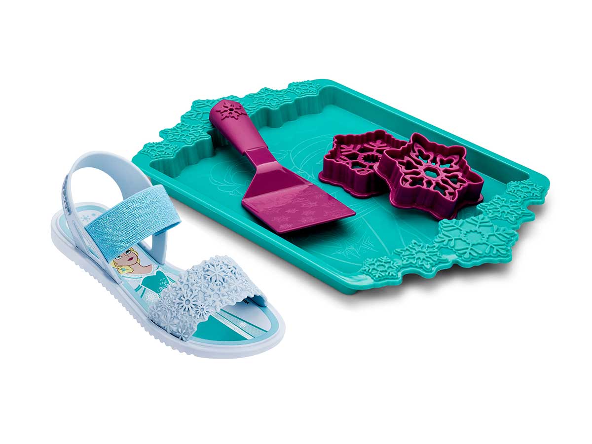 Sandália Infantil Frozen Cookies + Kit
