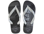 Chinelo Havaianas Top Athletic - Cinza aço/Preto/Branco Atacado