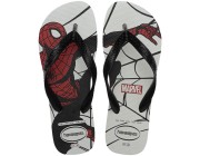 Chinelo Havaianas  Top Marvel Logomania  - Branco/Preto Atacado
