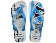 Chinelo Havaianas Top Grêmio - Branco/Azul Atacado
