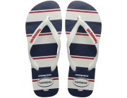 Chinelo Havaianas Top Nautical - Branco/Branco/Marinho Atacado