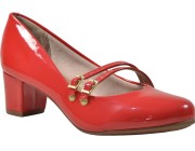 Sapato Salto Médio Beira Rio - Vermelho Atacado