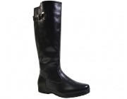 Bota Rasteira Cano Alto Mooncity - Preto Atacado