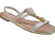 Sandália Rasteira Beira Rio Moleca - Branco Off Atacado