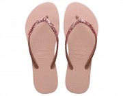 Chinelo Havaianas Slim Glitter II - Rosa Ballet/Dourado Blush Atacado