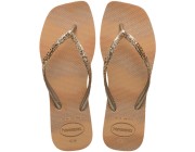 Chinelo Havaianas Slim Square Party - Dourado Atacado