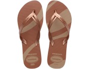 Chinelo Havaianas Elegance Print - Rose Gold Atacado