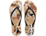 Chinelo Havaianas Slim Pets - Marrom/Preto Atacado