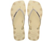 Havaianas Slim Square Glitter Contour - Buttercream Atacado