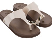 Chinelo Zaxy Buzz - Off White/Marrom Atacado