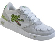 Tenis Juvenil Vissi - Branco/Cinza/Verde Atacado