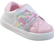 Tênis Infantil Linda Ju - Branco/Rosa Atacado