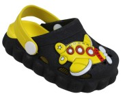 Clog Infantil Pingo Doce Babu SAL - Preto/Amarelo Atacado