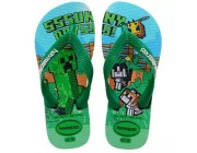 Chinelo Infantil Havaianas Kids Minecraft - Verde Patria Atacado
