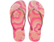 Chinelo Infantil Havaianas Kids Slim Glitter - Rosa Flux Atacado