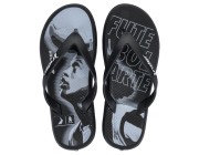 Chinelo Juvenil Rider R1 R10 - Preto/Prata/Branco Atacado
