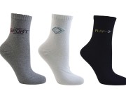Meia Derby - Branco/Cinza/Preto Atacado