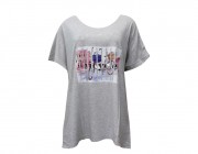 Blusa T-Shirt City Lady Plus Size - Cinza Claro Atacado