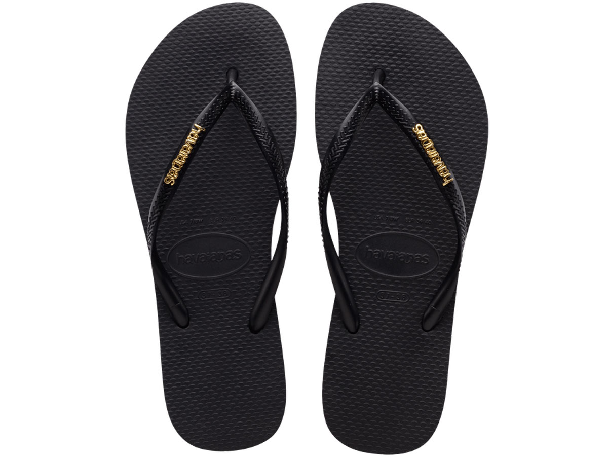 Chinelo Havaianas Slim Logo Metallic