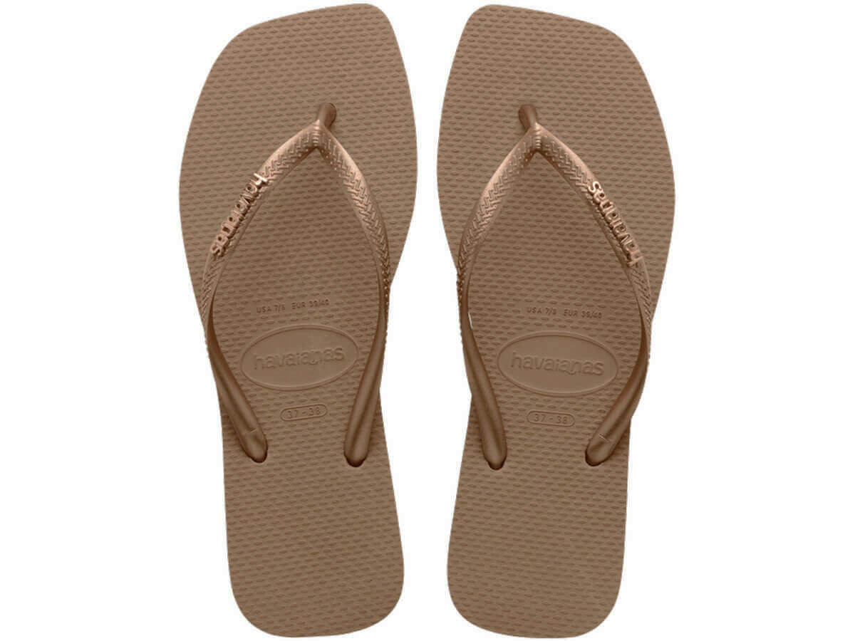 Chinelo Havaianas Slim Square Logo Metallic