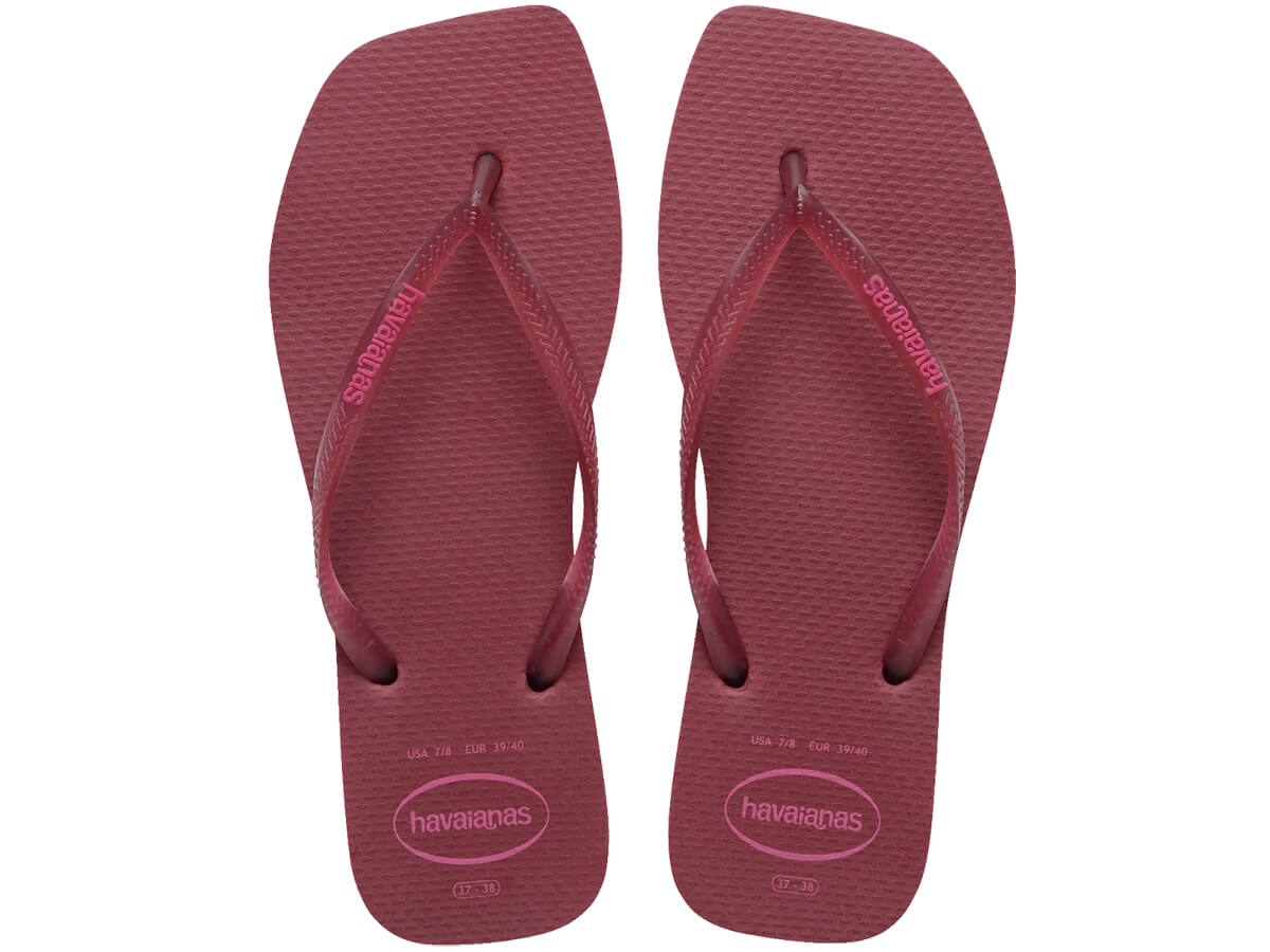 Chinelo Havaianas Slim Square Logo Pop Up