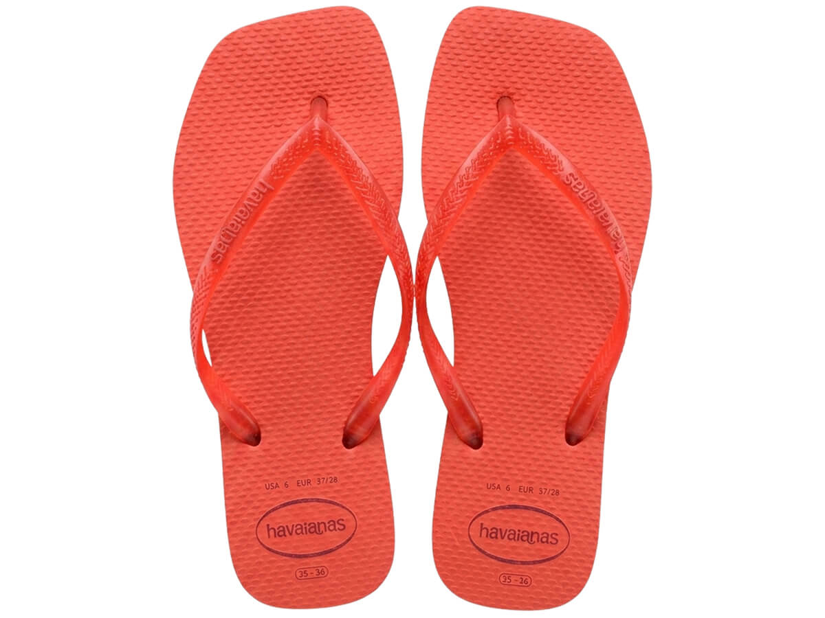 Chinelo Havaianas Slim Square Logo Pop Up