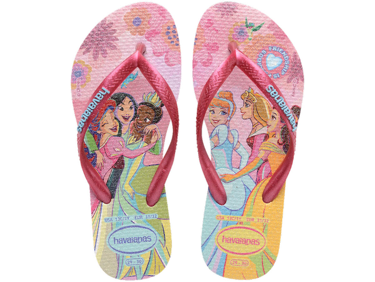 Chinelo Havaianas Juvenil Slim Princesas